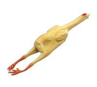 Bristol Novelty GJ036 Rubber Chicken Plucked Joke Prop Set, Yellow, One Size