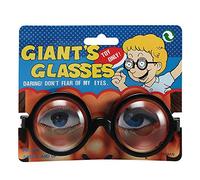 Bristol Novelty GJ231 Giants Glasses Party Accessory Set, Unisex-Adult, Black/Clear, One Size Halloween