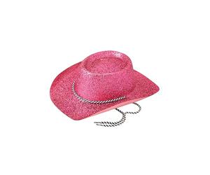 Bristol Novelty Glitter Pink Cowboy Hat, 1 Pc. - Chic Design, Perfect Accessory for Festivals, Costume Parties, World Book Day, Themed Events, & More (Pack of 2)