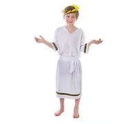 Bristol Novelty CC029 Greek Boy Costume set | For Kids | White, 5-6 Years Halloween Halloween