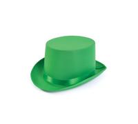 Bristol Novelty Green Satin Top Hat, Adult Fancy Dress Accessory, One size