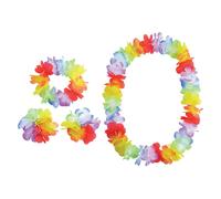 Bristol Novelty Hawaiian 4 Piece Flower Set - Multicoloured - Multicoloured - One Size