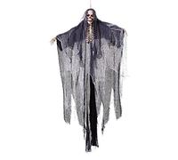 Bristol Novelty HI246 Light Up Skeleton and Shroud, Grey/White/Black, One Size