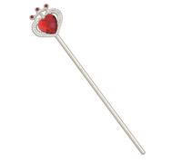 Bristol Novelty Jewel Heart Wand - Silver/Red - Silver/Red - One Size