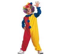 Bristol Novelty Kids Clown Costume - Blue/Yellow/Red - M - Blue/Yellow/Red