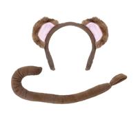 Bristol Novelty Kids Monkey Ears And Tail Accessories Set - Brown - One Size - Brown