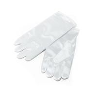 Bristol Novelty Kids Satin Feel Gloves (1 Pair) - White - One Size - White - 95% Nylon/5% Elastane