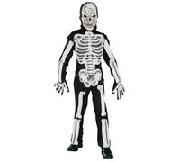 Bristol Novelty Kids Skeleton Muscle Chest Costume - Black/White - S - Black/White