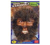 Bristol Novelty MD151 Werewolf Face Hair Kit, Mens, Brown, One Size