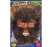 Bristol Novelty MD151 Werewolf Face Hair Kit, Mens, Brown, One Size