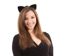 Bristol Novelty MD228 Cat Ears on Headband, Womens, Black, One Size