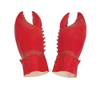 Adults Fun Red Lobster Crab Claws Gloves Sea Shell Carnival Accessory