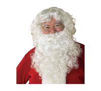 Bristol Novelty Mens Classic Santa Claus Beard & Wig SetOne Size White BN4912