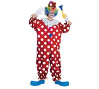 Bristol Novelty Mens Clown Costume - Red/White - One Size - Red/White