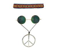 Bristol Novelty Mens Feeling Groovy Costume Accessory Set - Multicoloured - Multicoloured - One Size