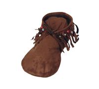 Bristol Novelty Mens Hippie Leather Moccasins / 9-11 UK Brown BN1766