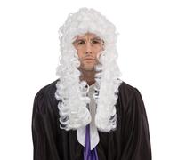White Judge Wig for Men (1 Pc.) - Authentic Design, Perfect Accessory for Role-Play, Costume Parties, Cosplay, Uniforms, World Book Day, & More Halloween Halloween