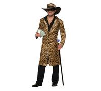 Bristol Novelty Mens Pimp Costume - Leopard - Leopard - One Size