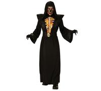 Bristol Novelty Mens Reaper Skeleton Costume - Black/White - Black/White - XL