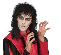 Bristol Novelty Mens Weird Guy Wig - Black - Black - One Size