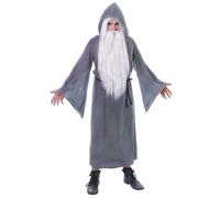 Bristol Novelty Mens Wizard Cloak Costume - Grey - Grey - One Size