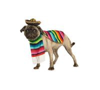 Bristol Novelty Mexican Dog Costume Set Multicoloured (S)