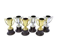 Bristol Novelty Mini Winner Trophies (Pack Of 6) Silver/gold (One Size)