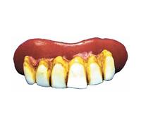 Bristol Novelty Mr Groovy Dentures Fake Teeth With Impression Putty Pink/Off White One Size