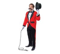 Men's Black, Red, & White Ring Master Costume Set - Perfect for Halloween, Circus, & Carnival Themed Parties Halloween Halloween