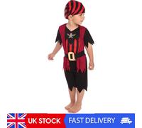 Bristol Novelty Pirate Mate Boy Toddler Costume Age 2 - 3 , Red