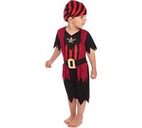 Bristol Novelty Pirate Mate Boy Toddler Costume Age 2 - 3 Years, Red