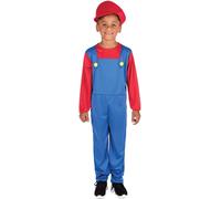 Bristol Novelty Plumbers Mate Boy Costume, Blue, red