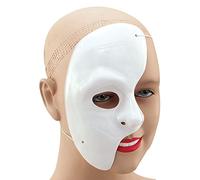 Bristol Novelty PM069 Phantom of The Opera Half Face Mask, Unisex-Adult, White, One Size