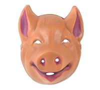 Bristol Novelty PM164 Pig Mask | 1 Piece | Brown | One Size - 23 x 19 x 15 cm Plastic, Unisex-Adult, Pink/Beige