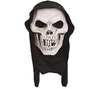 Bristol Novelty PM172 Skull Mask, Unisex, White/Black, One Size