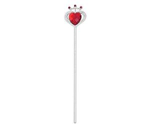 Bristol Novelty Red Heart and Silver Plastic Fairy Wand