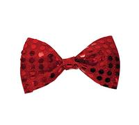 Bristol Novelty BA406 Sequin Bow Tie Red | for Women, Unisex-Adult, One Size