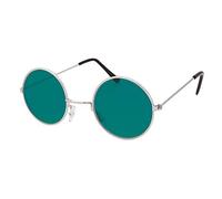 Bristol Novelty BA1048 60’s Style Hippie Glasses | Unisex | Green John Lennon Lens, One Size