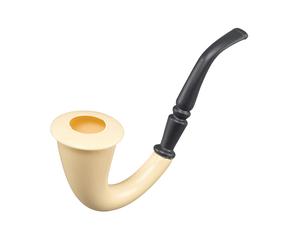 Bristol Novelty Sherlock Holmes Pipe - Black/Cream - One Size - Black/Cream