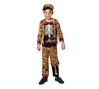 Bristol Novelty Skeleton Boy Soldier Costume (L) Childs Age 7 - 9 Years