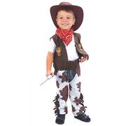 Bristol Novelty Toddler Cowboy Costume - Brown - One Size - Brown