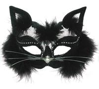 Bristol Novelty Transparent Cat Eye Mask on Headband, PET, Polyester, Acrylic St