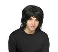 Bristol Novelty Unisex Adult 70´s Shag Wig - Black - Black - One Size