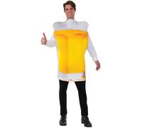 Bristol Novelty Unisex Adult Beer Mug Costume - Yellow/White - Yellow/White - Standard