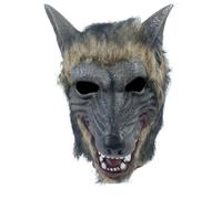 Bristol Novelty Unisex Adult Checked Wolf Mask One Size Greyish Brown
