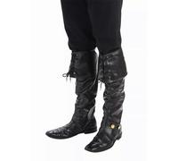 Bristol Novelty Unisex Adult Deluxe Boot Tops - Black - Black - One Size