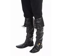 Bristol Novelty Unisex Adult Deluxe Boot Tops - Black - Black - One Size