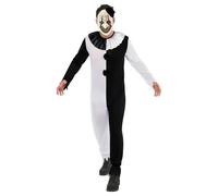 Bristol Novelty Unisex Adult Terror Clown Costume - Black/White - Black/White - S