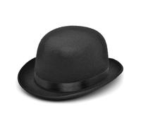 Bristol Novelty Unisex Adults Black Felt Bowler Hat - Black - One Size - Black