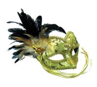 Bristol Novelty Unisex Adults Braided Eye Pattern Eyemask - Gold/Black - Gold/Black - One Size